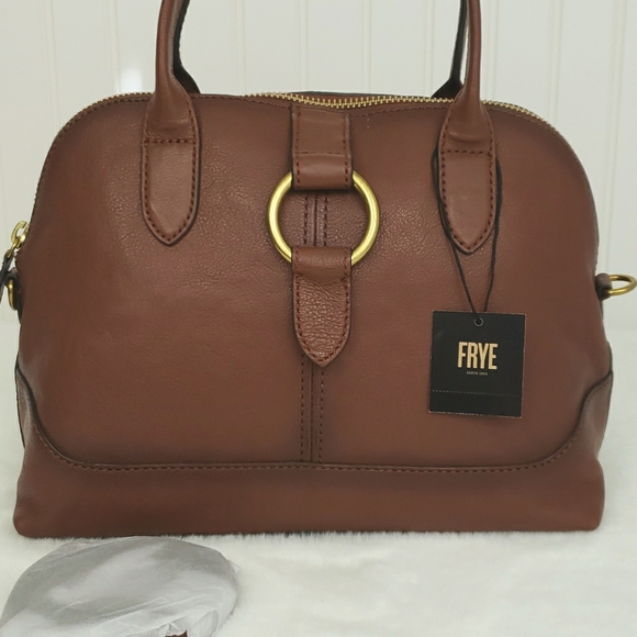 FRYE Ring Dome Satchel, Cognac - Picture 6 of 8